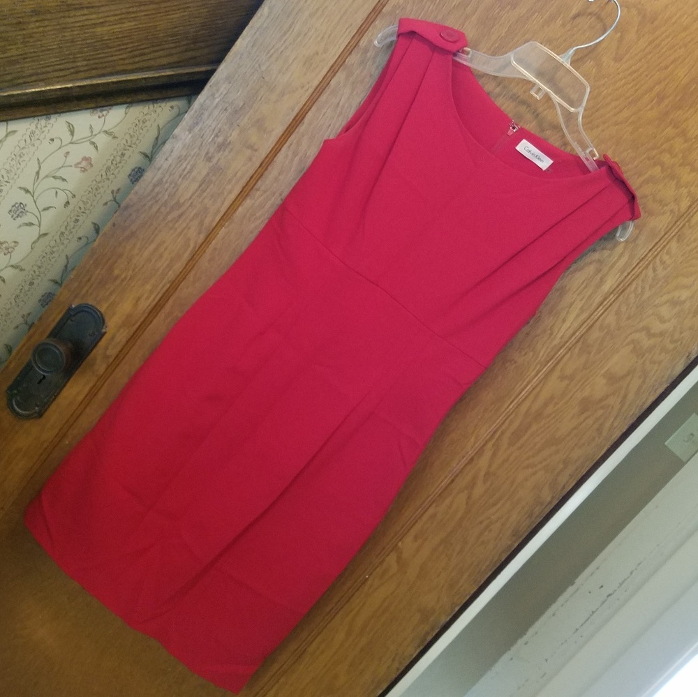 Calvin Klein boatneck sheath dress